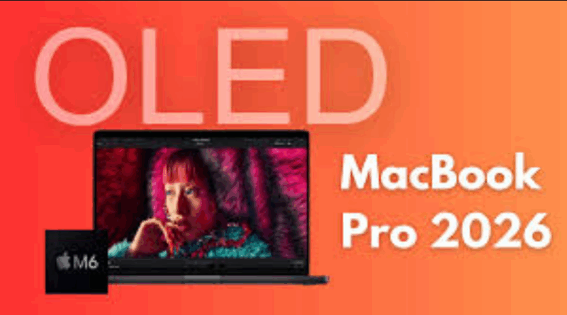 Apple MacBook Pro 2026 with OLED display, Dynamic Island, and M6 chip design concept